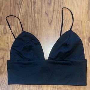Black strap crop top